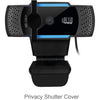 Adesso - 1080P HD WebCam, Auto Focus, Dual Built-in Microphone, Blue - - Mounts For Less