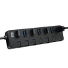 Adesso - 7-Port USB 3.0 HUB with Individual Power Switch, Black - - Mounts For Less