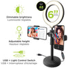 Boost - 6" LED Ring Light with 2 Phone Holders, Black - - Mounts For Less