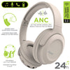 Boost - Wireless Headphones, Active Noise Cancelling, Built-in Microphone, Beige - - Mounts For Less