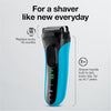 Braun - Series 3 Proskin 3-in-1 Rechargeable Electric Shaver, Wet or Dry Use, Blue - - Mounts For Less