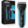 Braun - Series 3 Proskin 3-in-1 Rechargeable Electric Shaver, Wet or Dry Use, Blue - - Mounts For Less