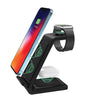 CJ Tech - 3 in 1 Qi Wireless Charging Station, 15 Watts, Black - - Mounts For Less