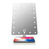 CJ Tech - Standing Mirror with LED Lighting, Bluetooth Speakers and Built-in Wireless Charger, White - - Mounts For Less