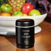 Chantal Lacroix - “C'est bon quand c'est chaud” Stainless Steel Thermos, 12oz Capacity, Black - - Mounts For Less