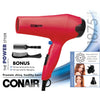 Conair Tourmaline Hair Dryer Powerful 1875 Watts Red - 253XRNC - - Mounts For Less