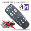 Elink - 4 in 1 Universal Remote Control, Easy to Handle, Black - - Mounts For Less