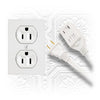 Elink - Set of 3 3-Outlet Indoor Electrical Extension Cords, 5 Feet Length, White - - Mounts For Less