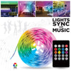 Elink - Sound Activated LED Light Strip, 16.5 Feet Long with Remote Control - - Mounts For Less