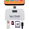 Elink - USB Type-C to USB-A Adapter and SD and Micro SD Card Reader, White - - Mounts For Less