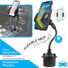 Elink - Universal Phone Holder with Rotating Head, for Car Cup Holder, Black - - Mounts For Less