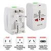 Elink - Universal Travel Adapter with Surge Protector, For Over 150 Countries - - Mounts For Less
