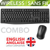 Elink - Wireless English Keyboard and Mouse Set, 104 + 12 Keys, Black - KB801 - - Mounts For Less