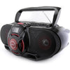 Emerson - Portable BoomBox with CD Player and Cassette, Bluetooth, AM/FM Radio, USB Input, Red - - Mounts For Less