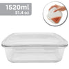 EraWare - Set of 2 Borosilicate Glass Containers, Airtight and Leak-proof, Oven Safe, 1520 ml - - Mounts For Less