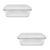 EraWare - Set of 2 Borosilicate Glass Containers, Airtight and Leak-proof, Oven Safe, 1520 ml - - Mounts For Less