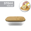 EraWare - Set of 3 Borosilicate Glass Container, Bamboo Lid, Oven Safe, 370ml - - Mounts For Less