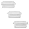 EraWare - Set of 3 Borosilicate Glass Containers, Airtight and Leak-proof, Oven Safe, 1040 ml - - Mounts For Less