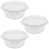 EraWare - Set of 3 Borosilicate Glass Containers, Airtight and Leak-proof, Oven Safe, 620 ml - - Mounts For Less