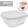 EraWare - Set of 3 Borosilicate Glass Containers, Airtight and Leak-proof, Oven Safe, 800 ml - - Mounts For Less