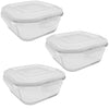 EraWare - Set of 3 Borosilicate Glass Containers, Airtight and Leak-proof, Oven Safe, 800 ml - - Mounts For Less