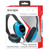 Escape - Wired Stereo Headphones with Built-in Microphone, Blue - - Mounts For Less