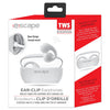 Escape - Wireless Ear Clip Headphones with Microphone and Charging Case, White - - Mounts For Less