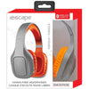 Escape - Wireless Stereo Headphones, Integrated Microphone, Gray and Orange - - Mounts For Less
