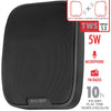 Escape - Wireless Wall Speaker with FM Radio and Integrated Microphone, Black - - Mounts For Less