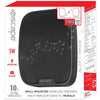 Escape - Wireless Wall Speaker with FM Radio and Integrated Microphone, Black - - Mounts For Less