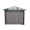 F. Corriveau International - Curtain for Gazebo 10' x 10', Water resistant, Gray - - Mounts For Less