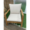 F. Corriveau International - Fuji Outdoor 1-Seater Armchair, Acacia Wood Frame - - Mounts For Less