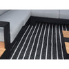 F. Corriveau International - Graphite Striped Rug, Indoor/Outdoor, 9' x 12' - - Mounts For Less