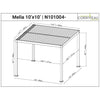 F. Corriveau International - Melia Adjustable Louvered Aluminum Pergola, 10'x10', Black - - Mounts For Less