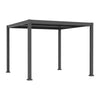 F. Corriveau International - Melia Adjustable Louvered Aluminum Pergola, 10'x10', Black - - Mounts For Less