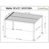 F. Corriveau International - Melia Adjustable Louvered Aluminum Pergola, 10'x13', Black - - Mounts For Less
