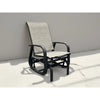 F. Corriveau International - Outdoor Bruxelle Glider Chair, Made of Aluminum, Beige - - Mounts For Less