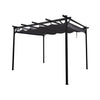 F. Corriveau International - Pergola Sans Luis 10' x 12' with Retractable Roof, Black - - Mounts For Less