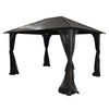 F. Corriveau International - Seoul Gazebo 10' x 12' with Galvanized Steel Roof - - Mounts For Less