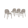 F. Corriveau International - Set of 4 Summer Dining Chairs, Indoor/Outdoor, Greige - - Mounts For Less