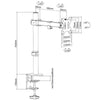 GlobalTone Desk Mount Bracket 1 Articulated Arm For TV / Monitor 13" to 32" - - Mounts For Less