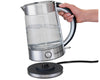 Hamilton Beach Cordless 1.7 Litre Glass Kettle - LED Blue Illuminated, Stainless Steel, Model 40867C - - Mounts For Less
