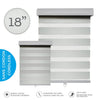 Hauz 1836GRYCD - 18'' X 36'' Alternating Shade Window Shade, Cordless, Grey - - Mounts For Less