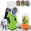Hauz - Multifunction Rotary Drum Grater and Slicer, 3 Stainless Steel Blades, BPA Free, Green - - Mounts For Less