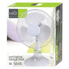 Hauz - Oscillating Desk Fan, 16 in. Diameter, Compact Design, White - - Mounts For Less