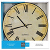 Hauz - Round Wall Clock, 12" Diameter, Quartz Precision, Brown - - Mounts For Less