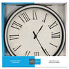 Hauz - Round Wall Clock, 14" Diameter, Quartz Precision, White - - Mounts For Less