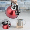 Hauz - Stainless Steel Whistling Kettle, 2 Litre Capacity, Red - - Mounts For Less