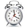 Hauz - Wind-up Alarm Clock, 4 Inch Dial, Luminous Hands, Silver - - Mounts For Less