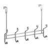 ITY International - Rail of 10 Hooks for Door, Silver Nickel - - Mounts For Less